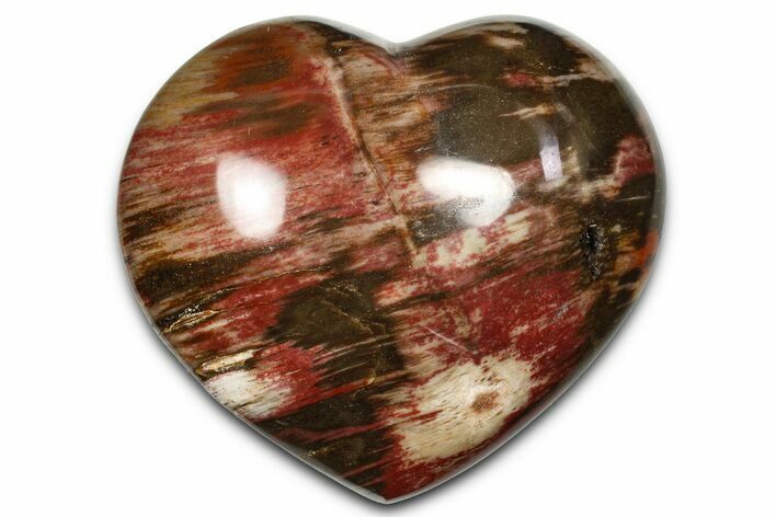 Polished Triassic Petrified Wood Heart - Madagascar #381872